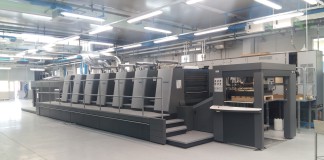 Una Heidelberg XL105 presso lo Scatolificio Cristina di Pusterla