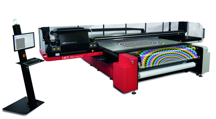 Il nuovo flatbed Jeti Mira di Agfa verrà presentato a Drupa con l’opzione agganciabile Roll-to-Roll.