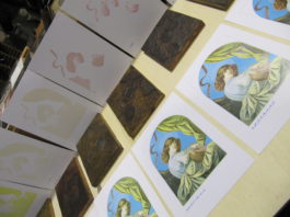 L’avventura xilografica di Acsg: Angelo con liuto