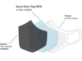 Durst, mascherine protettive nel centro demo di Bressanone