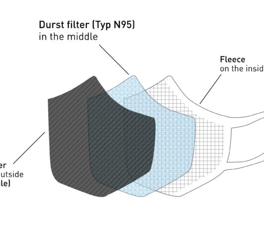 Durst, mascherine protettive nel centro demo di Bressanone
