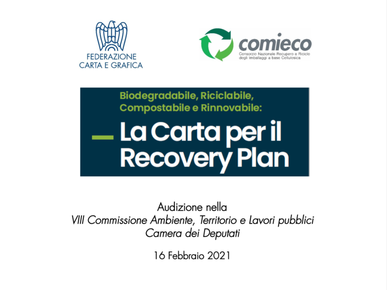 La Federazione Carta Grafica in audizione alla Camera sul PNRR