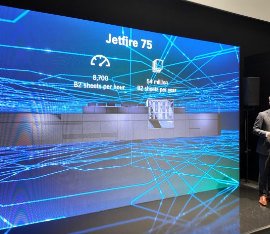 Live da drupa. Heidelberg presenta Jetfire, una soluzione di produzione ibrida